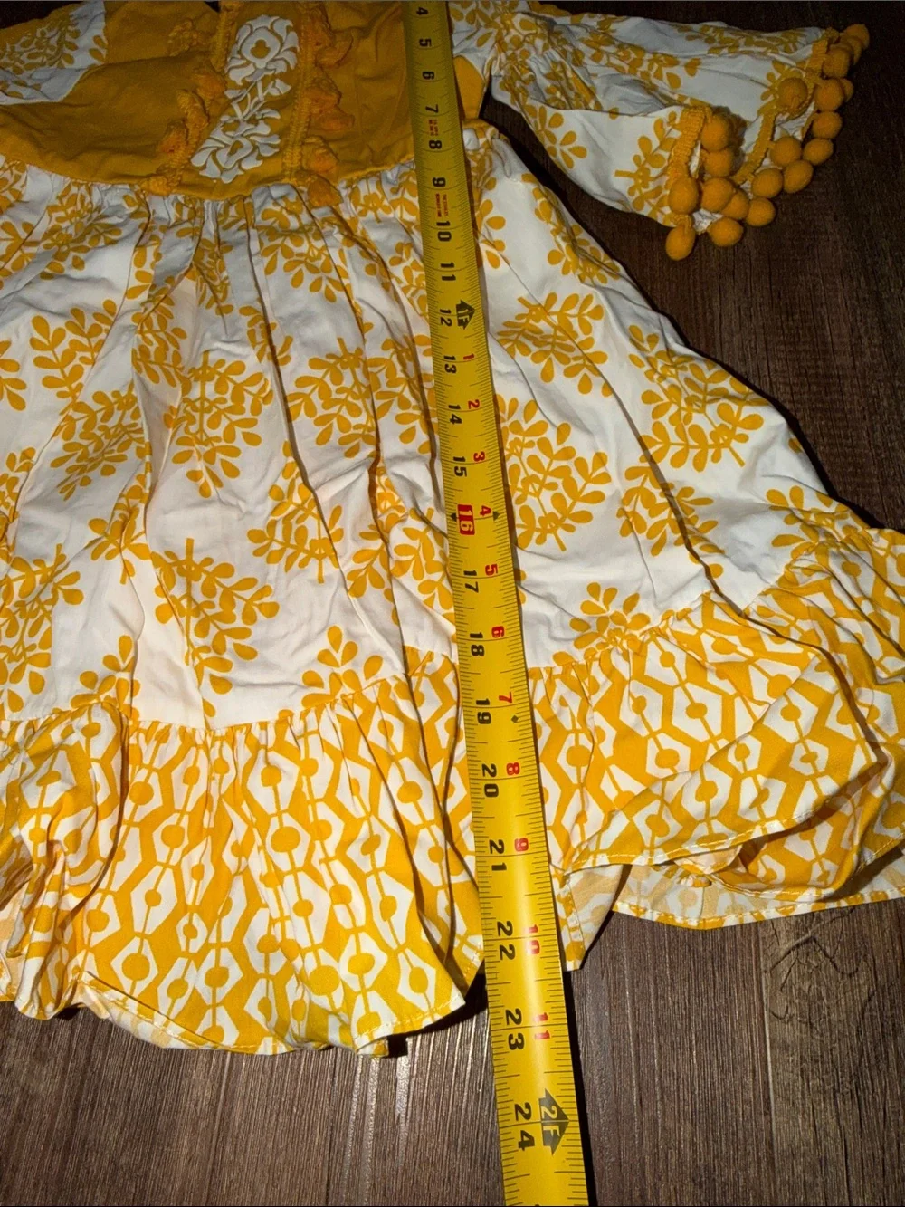 Girl’s Jelly the Pug dress size 4 NWT ❤️ Goldie Boho Woven 🍁 Mustard 3/4 sleeved